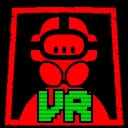 Icon for a video game mod featuring a stylized character wearing a gas mask, set within a bold red square frame. The mask is detailed in red and black, emphasizing the eyes and filters, which convey a post-apocalyptic or hazardous environment theme. Below the mask, green digital text spells out 'VR', suggesting virtual reality or a digital interface aspect of the mod.